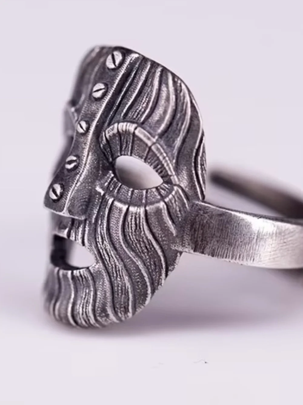 Vintage Design Mask Ring for Men 